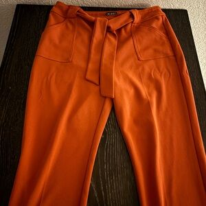 Soho Women's Vibrant Orange Tie-Front Pants